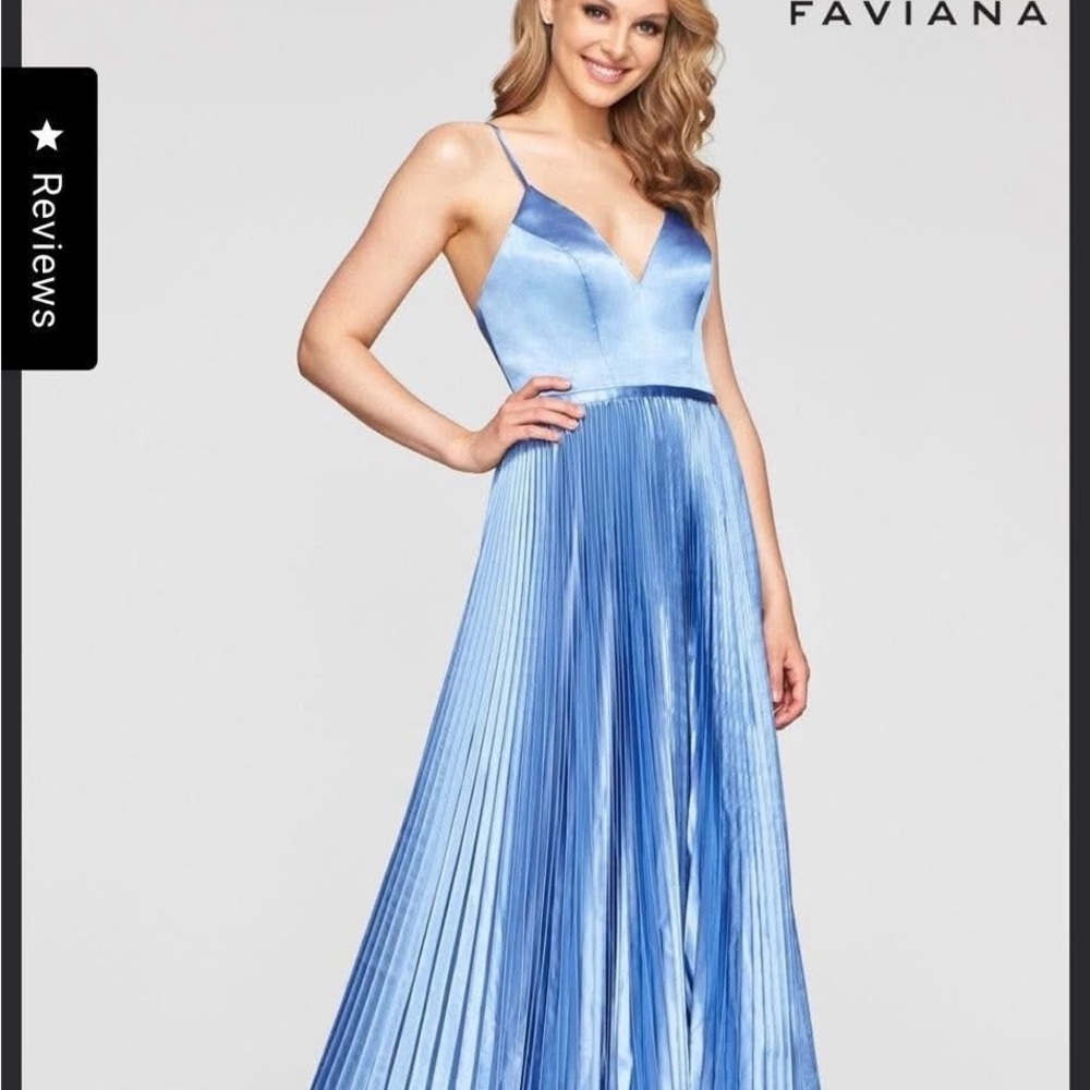 FAVIANA STEEL BLUE DRESS • SMALL ON TAG• BRANDNEW WITH TAGS